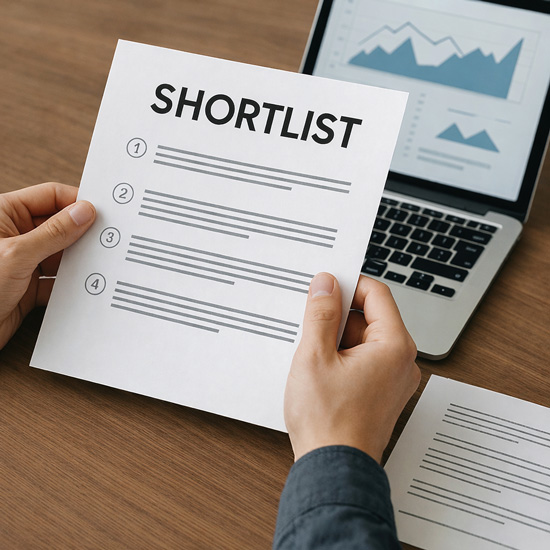 Shortlist erhalten